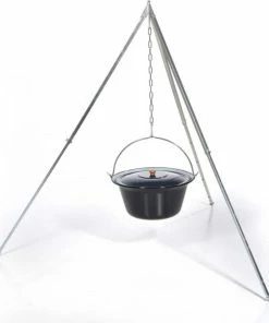 Acerto® Gulaschkessel 30L + Dreibeingestell 170cm