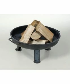 Acerto® Massive Feuerschale 55 Cm + 5 Stk Kaminholz
