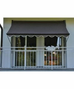 Angerer Klemmmarkise Braun/creme 200 Cm Markise Balkon Balkonmarkise