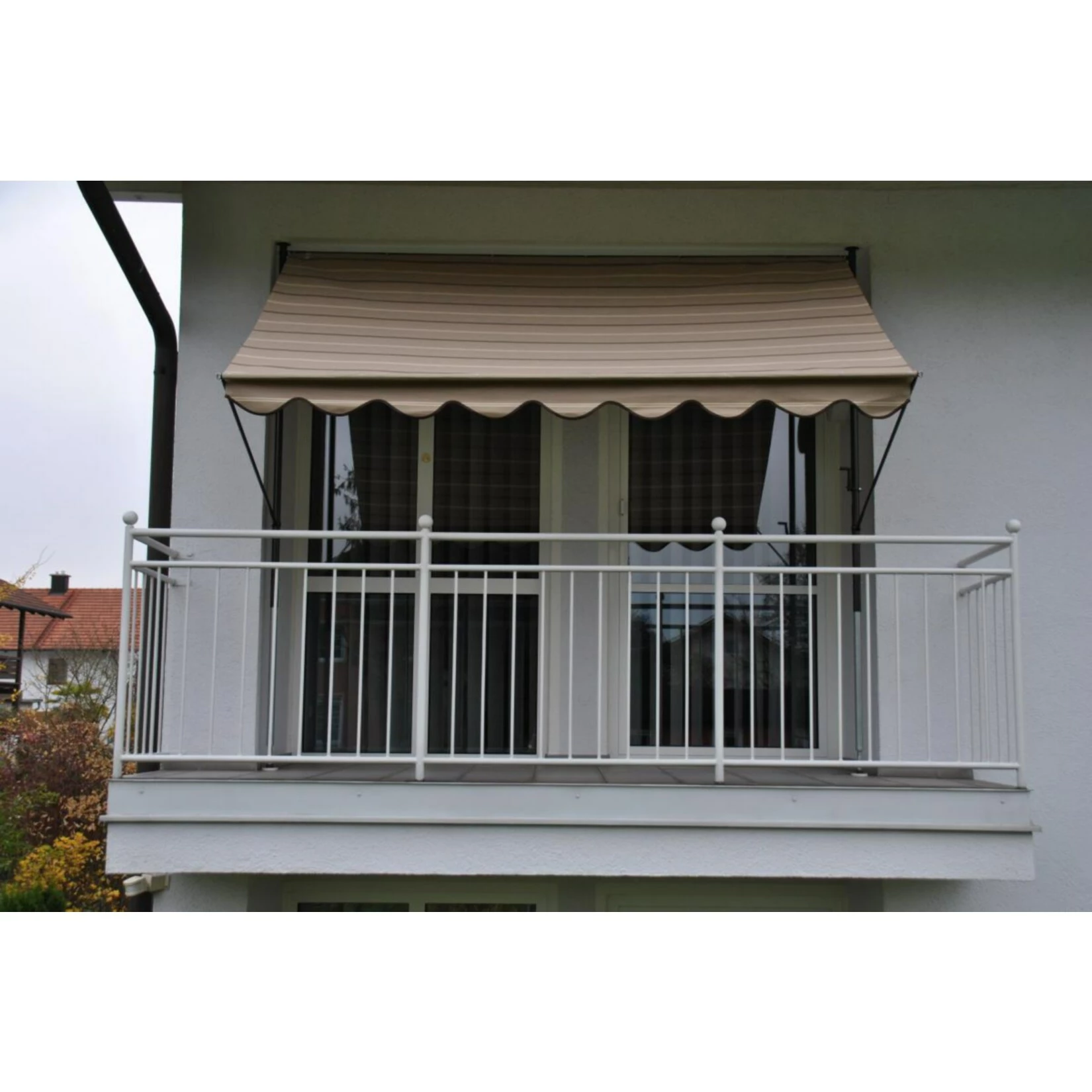 Angerer Klemmmarkise Beige/braun 200 Cm Markise Balkon Balkonmarkise