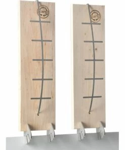 Acerto® 2x Flammlachsbrett Aus Birke - 3 Stufen Einstellbar - Lachs Bis 1,5kg