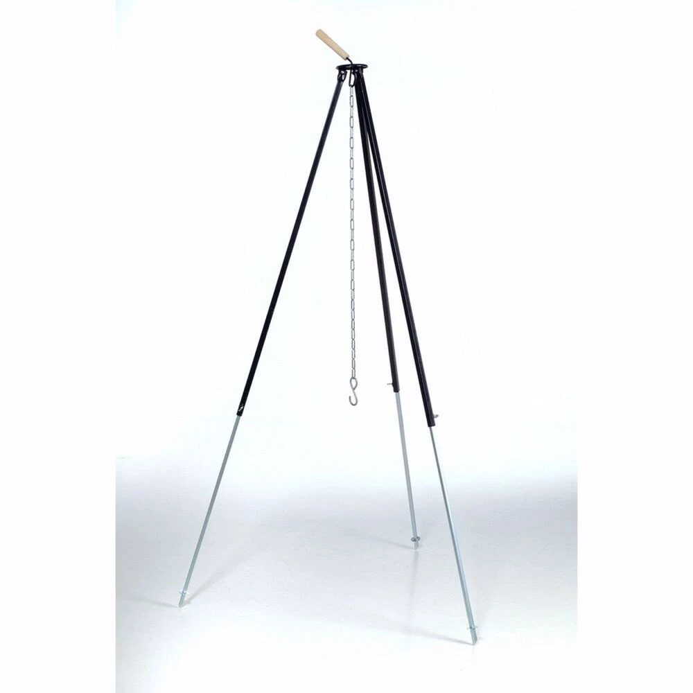 Acerto® Gulaschkessel 30L + Dreibein-Gestell (180cm) + Feuerschale (55cm) + Kaminholz Buche – Bild 6