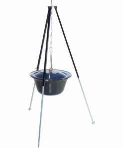 Acerto® Ungarischer Gulaschkessel 14L + Dreibein-Gestell 120cm