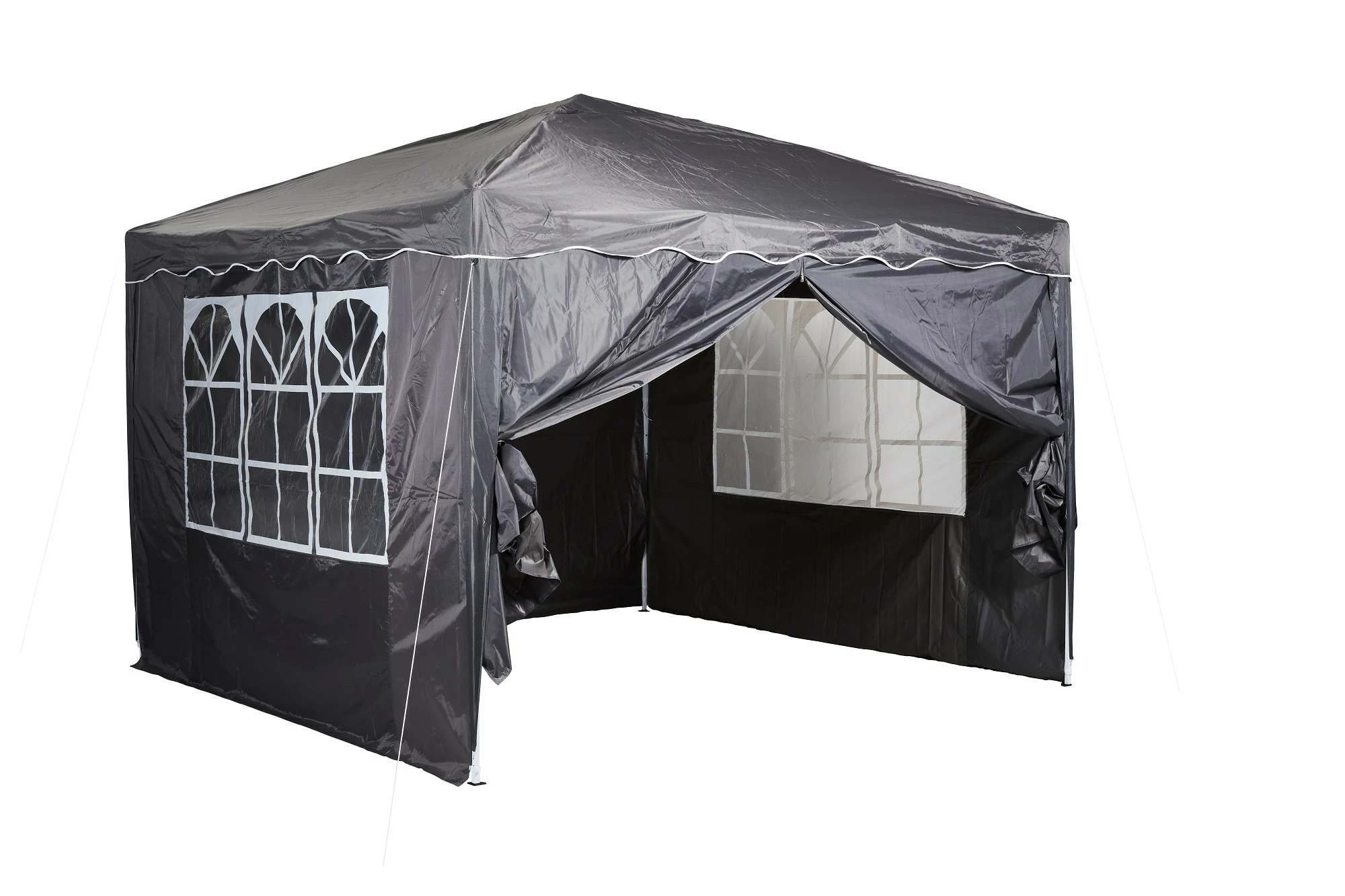 CHILLROI® Faltpavillon 3 M X 3 M Grau Partyzelt Gartenzelt Eventzelt