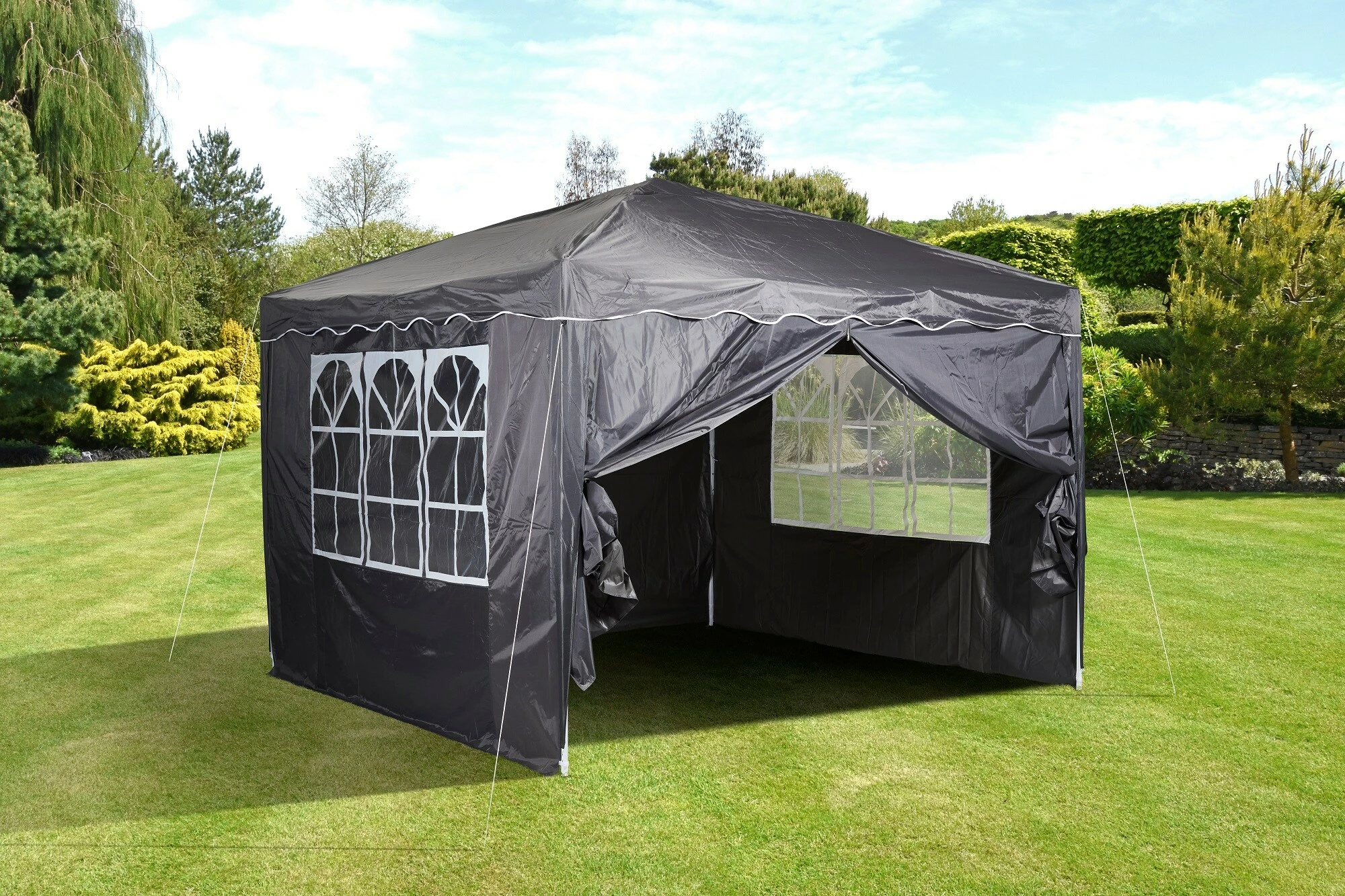 CHILLROI® Faltpavillon 3 M X 3 M Grau Partyzelt Gartenzelt Eventzelt – Bild 2
