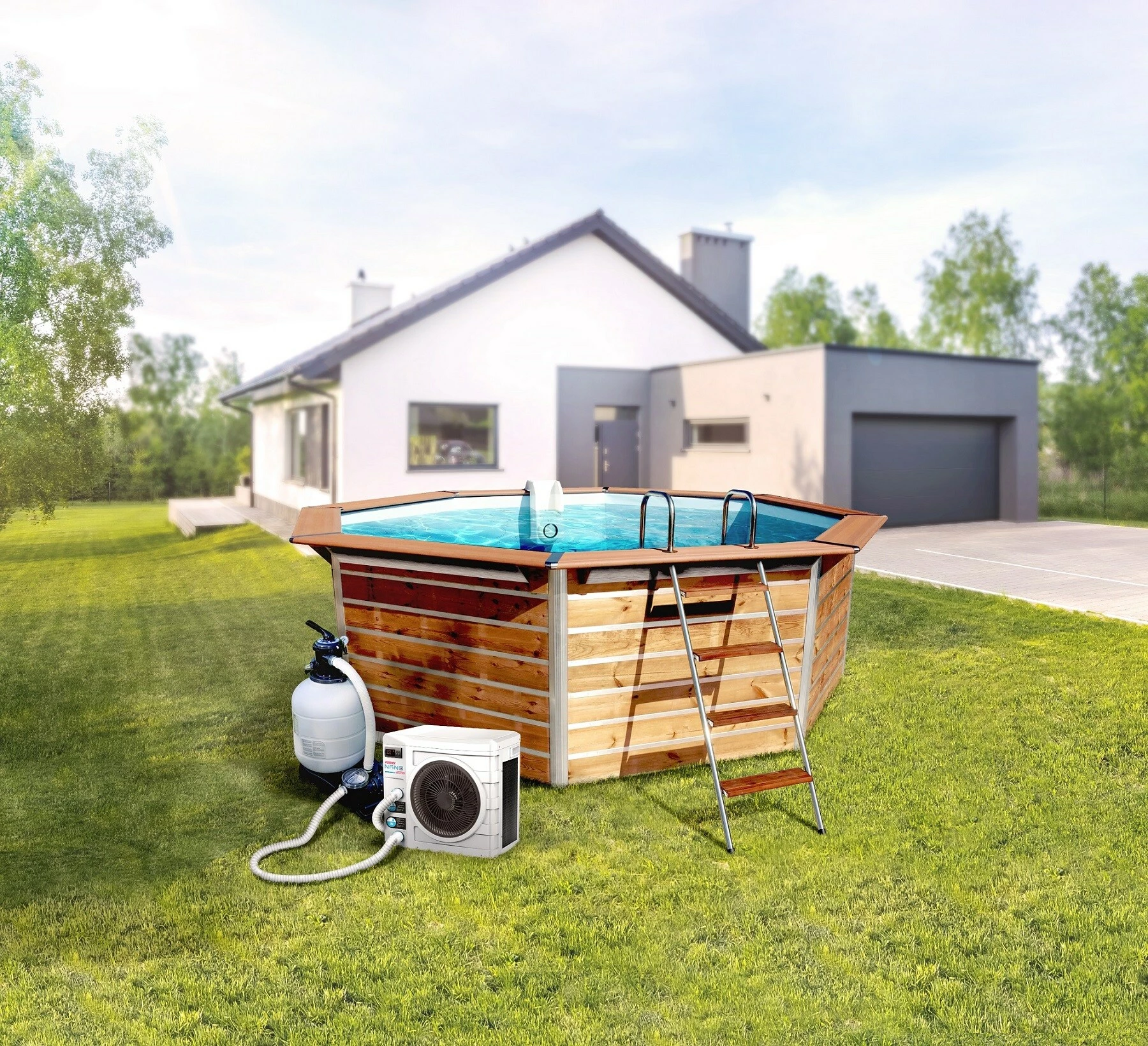 Poolex Wärmepumpe Nano Action 4kW Schwimmbecken Schwimmbeckenheizung Poolheizung – Bild 3