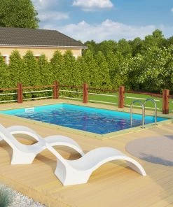 Karibu | Rechteckiger Massivholz Pool 308,7 X 396 Cm | Pool Leitern Und Zubehör Inkl. Holzpool