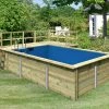 Karibu | Rechteckiger Massivholz Pool 350 X 530 Cm | Set Mit 2 Sonnenterrassen Inkl. Holzpool