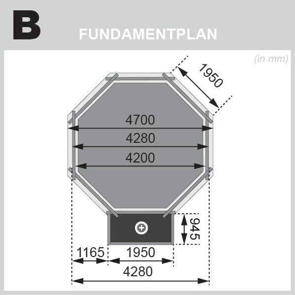 Karibu | Achteck Massivholz Pool 428 X 428 X 124 Cm Modell 2B | SET Inkl. Sonnenterrasse 94,5 X 166 Cm, Zubehör Und Pool Leitern – Bild 4