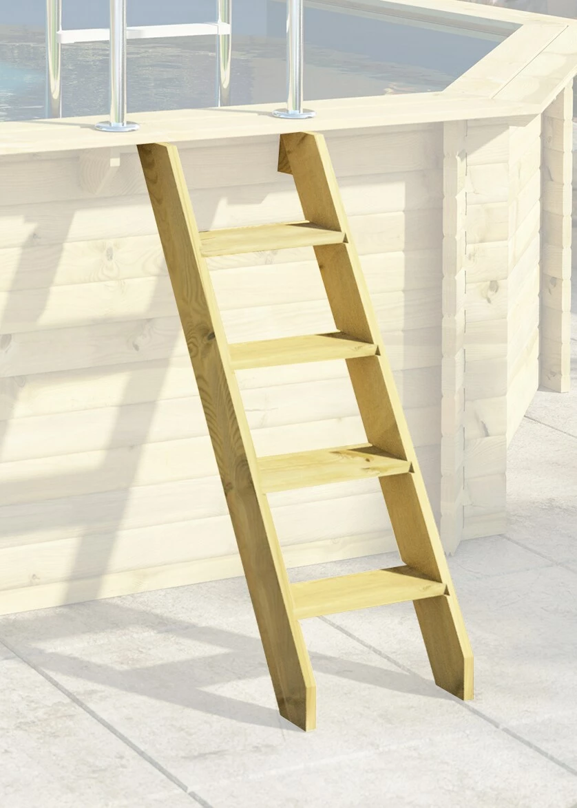 Karibu CHILLROI | Achteckiger Massivholzpool, 427,5 X 427,5 X 124 Cm, Modell 1 X Folie Grau | Inkl. Zubehör Und Pool Leitern – Bild 6