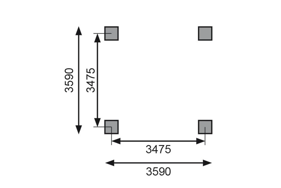 Karibu CHILLROI Quadratischer Holzpavillon 359 X 359 Cm | Gartenpavillon | Terrassenüberdachung | Kesseldruckimprägniert – Bild 4