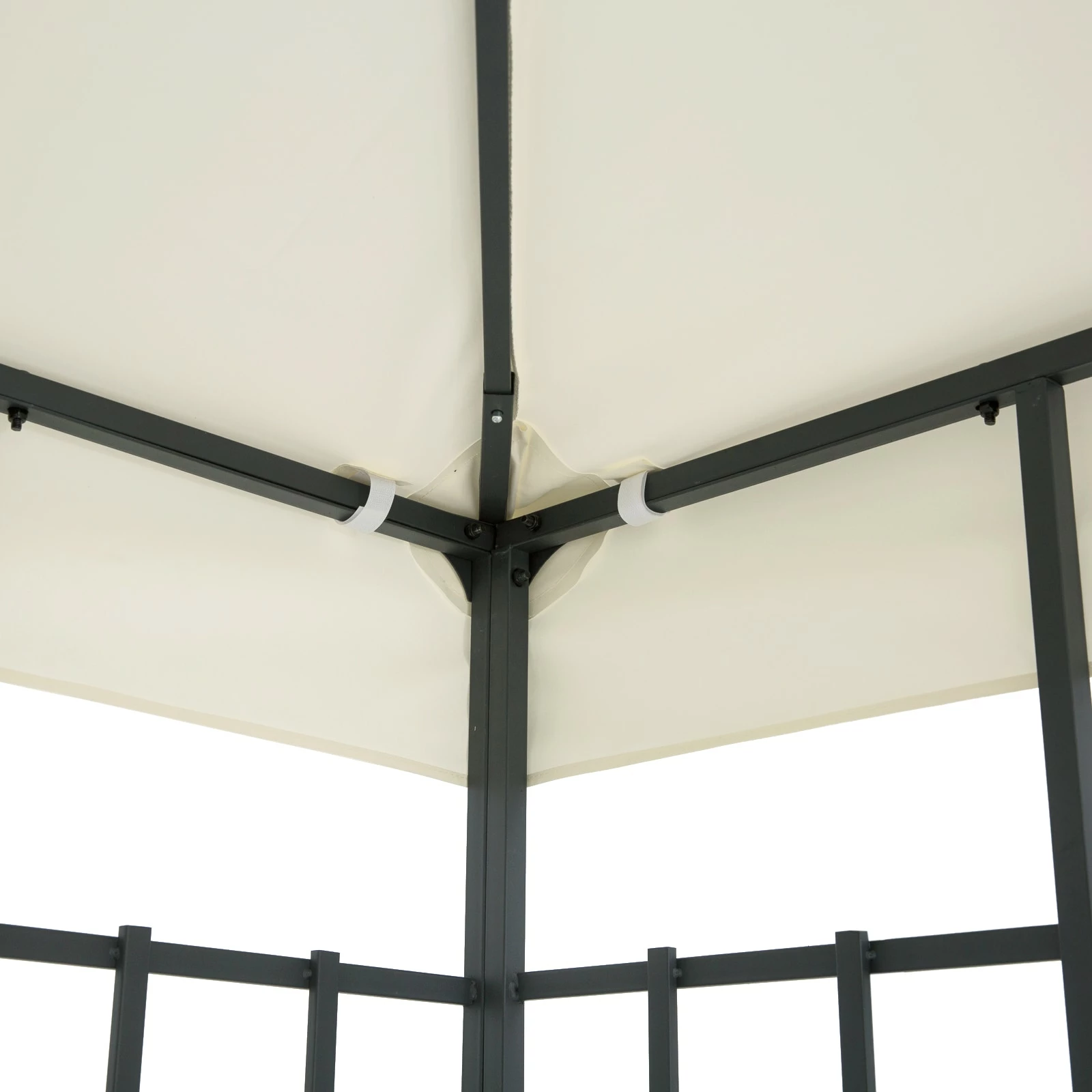 Outsunny Ersatzdach Für Metall-Gartenpavillon Cremeweiß 3 X 3 M (BxL) | Dach Partyzelt Pavillondach Metall-Pavillon – Bild 6
