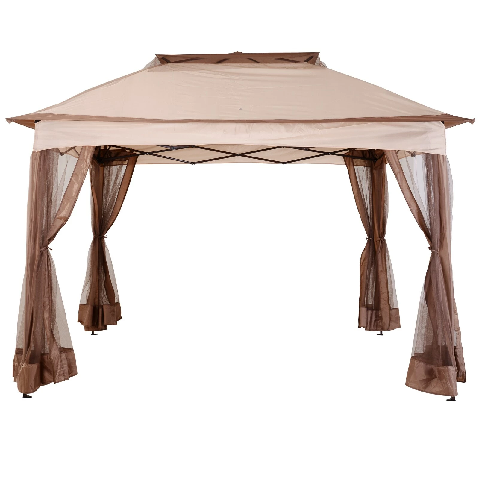 Outsunny Faltpavillon Mit Seitenwänden 325 X 325 X 295 Cm (LxBxH) | Gartenzelt Pavillon Faltzelt Festzelt Partyzelt – Bild 2