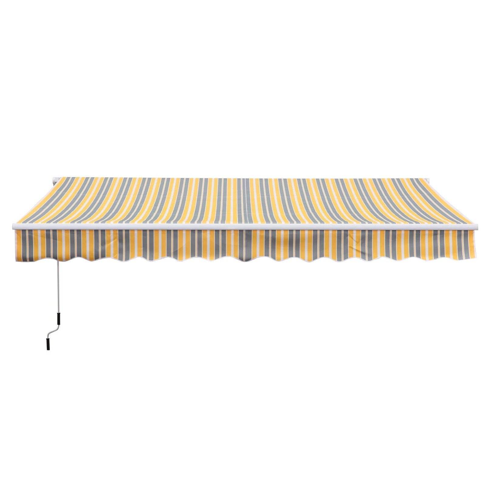 Outsunny Gelenkarmmarkise Mit Handkurbel 3,5 X 2,5 M (BxL) | Markise Sonnenschutz Terrassenüberdachung – Bild 6