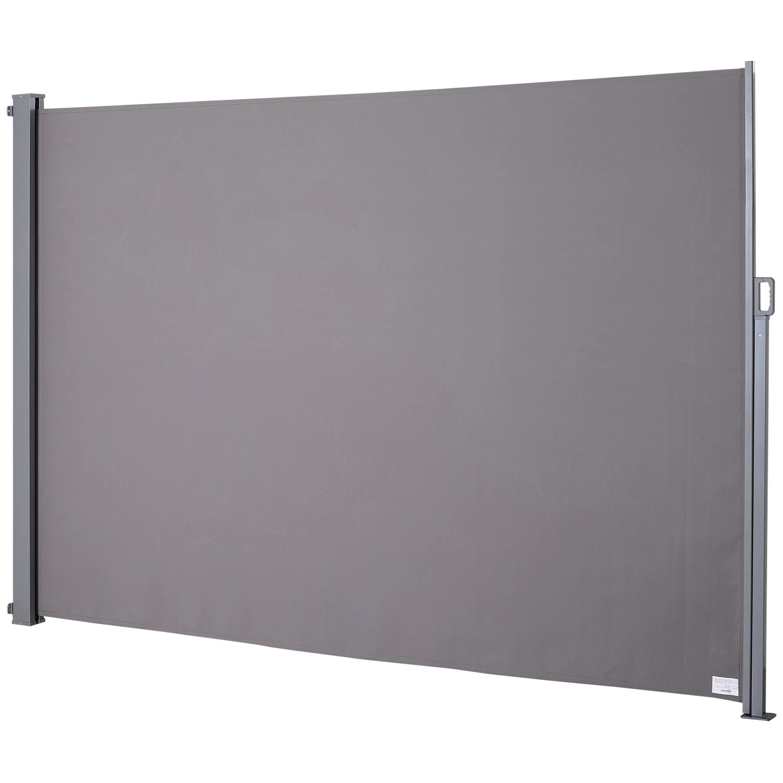 Outsunny Seitenmarkise Mit Rückrollfunktion Grau 300 X 200 Cm (LxH) | Sichtschutz Sonnenschutz Seitenrollo Windschutz – Bild 2