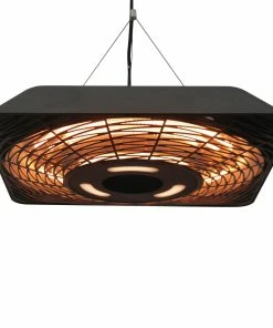 Outsunny Deckenheizstrahler Mit Fernbedienung Schwarz 45 X 45 X 10 Cm (BxTxH) | Terrassenheizer, Heizstrahler, Terrassenstrahler