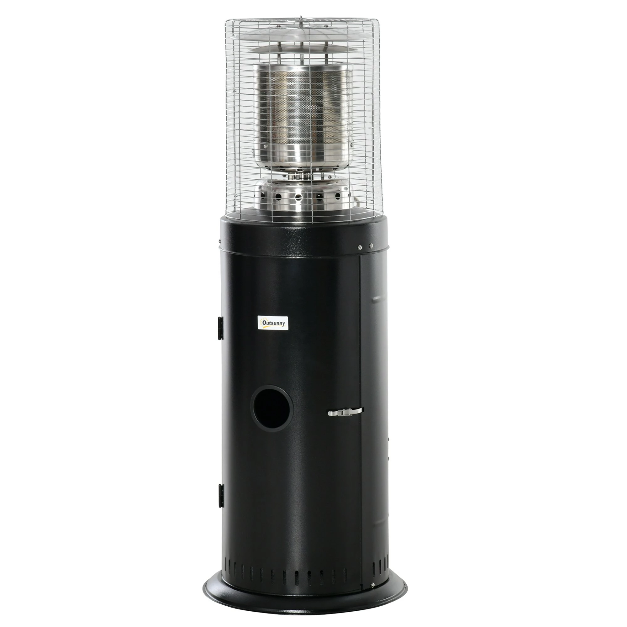 Outsunny Heizstrahler Gas Terrassenheizer Im Eleganten Design, Geeignet Für Den Einsatz Im Freien Schwarz 55,6 X 55,6 X 143 Cm ( BxTxH) | Terrassenheizer Terrassenstrahler Balkonheizer – Bild 4