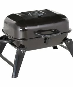 Outsunny Klappgrill Tragbar Schwarz 59 X 43 X 36 Cm (LxBxH) | Kohlegrill BBQ Standgrill Holzkohlegrill Gartengrill
