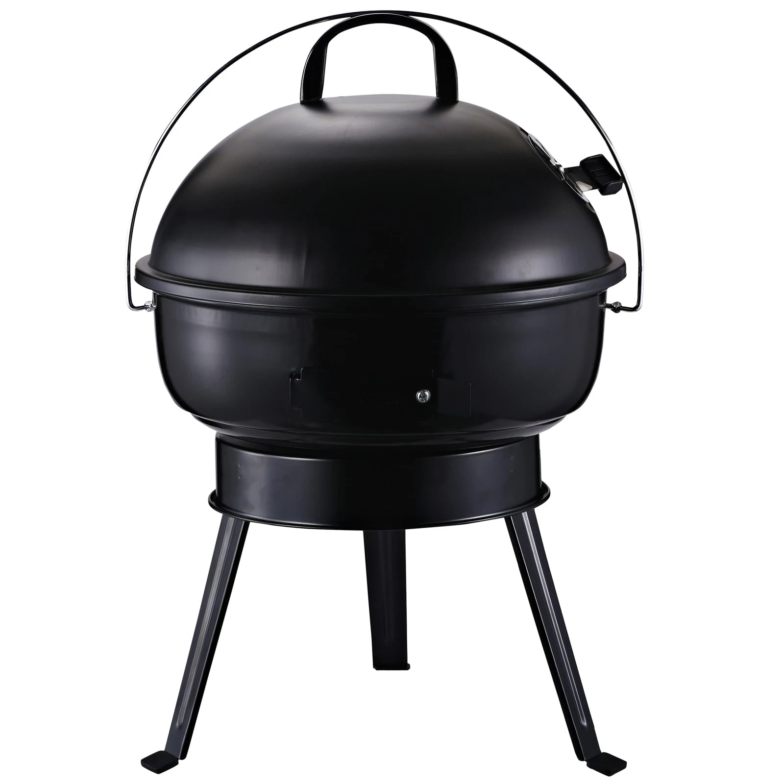 Outsunny Kugelgrill Tragbar Und Mit Dreibeinfuß Ø36,5 X H54 Cm | Holzkohlegrill Grillrost Holzkohle Grillstation Grill Tragbar