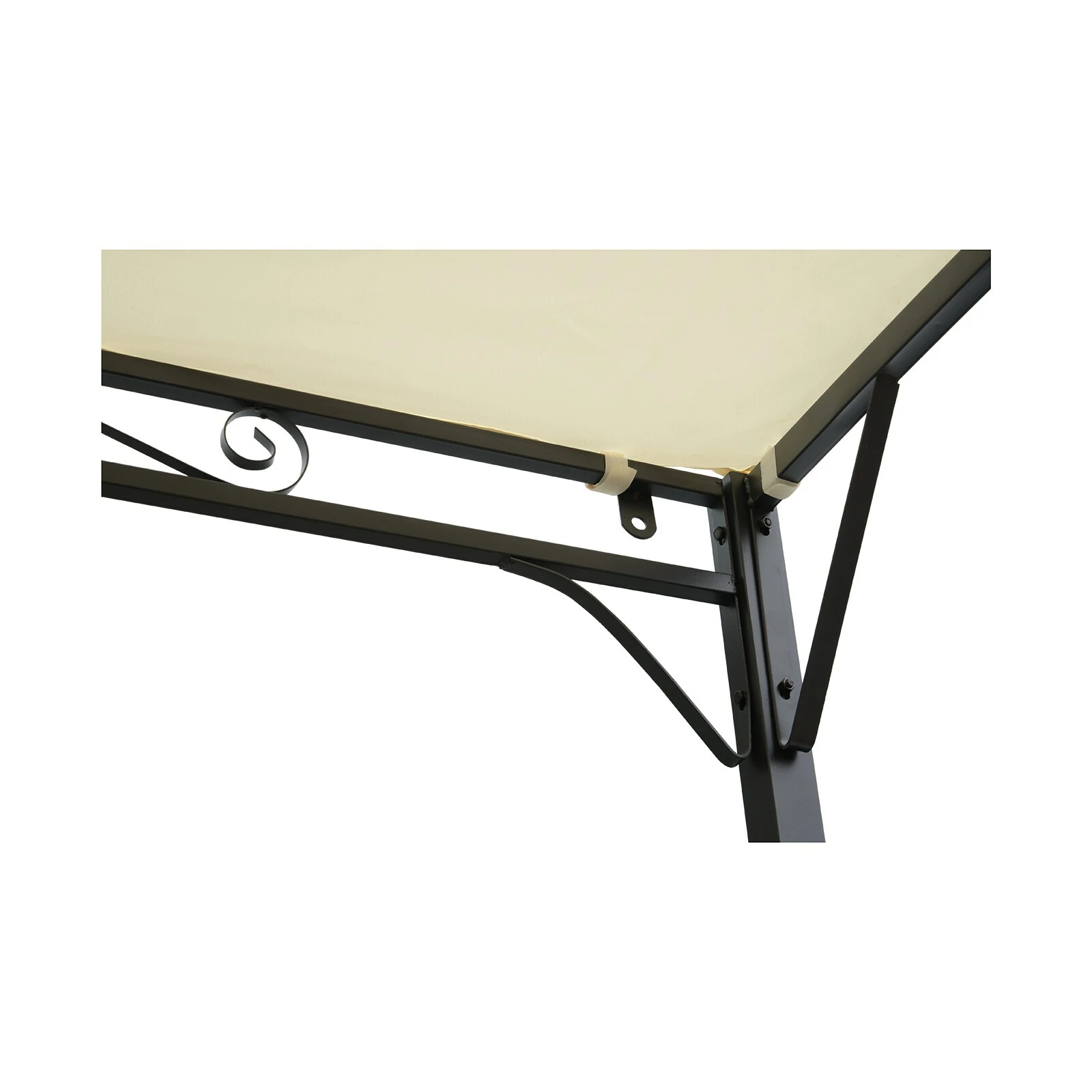 Outsunny Pavillon Mit Klappbarem Seitendach Cremeweiß, Schwarz 300 X 250 X (200-250) Cm (LxBxH) | Gartenzelt Partyzelt Festzelt Gartenpavillon – Bild 6