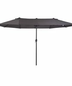 Outsunny Marktschirm Mit Handkurbel 460 X 270 X 240 Cm (LxBxH) | Doppelsonnenschirm Gartenschirm Terrassenschirm
