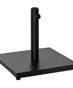 Outsunny Schirmständer Mit Handdrehkopf Schwarz 45 X 45 X 39 Cm (LxBxH) | Sonnenschirmhalter Schirmgewicht Schirmfuß