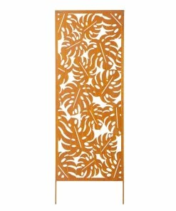 Trendfabrik Deko-Objekt Sichtschutz Blätter Rost