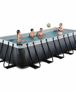 Trendfabrik Pool Black Leather, 540 X 250 X 122 Cm Schwarz