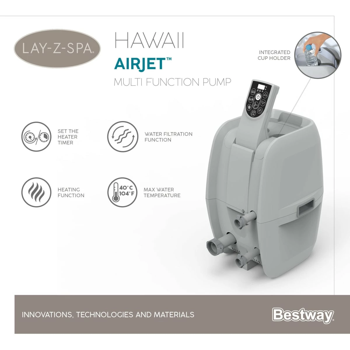 Trendfabrik Whirlpool 60021 LAY-Z-SPA® "Hawaii" Airjet – Bild 5