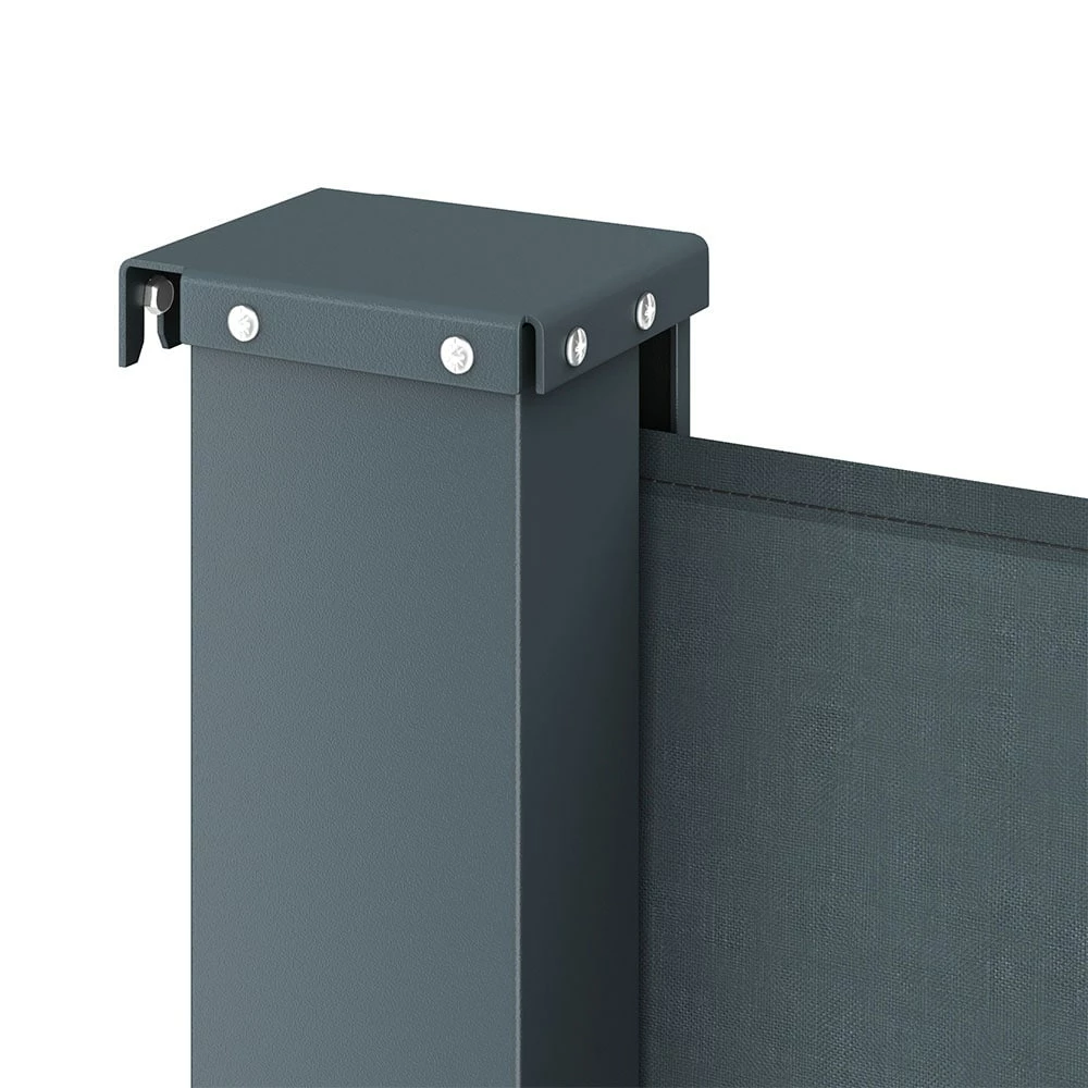 Oskar Seitenmarkise Sichtschutz 180x350cm Sonnenschutz Seitenrollo Markise Anthrazit – Bild 6