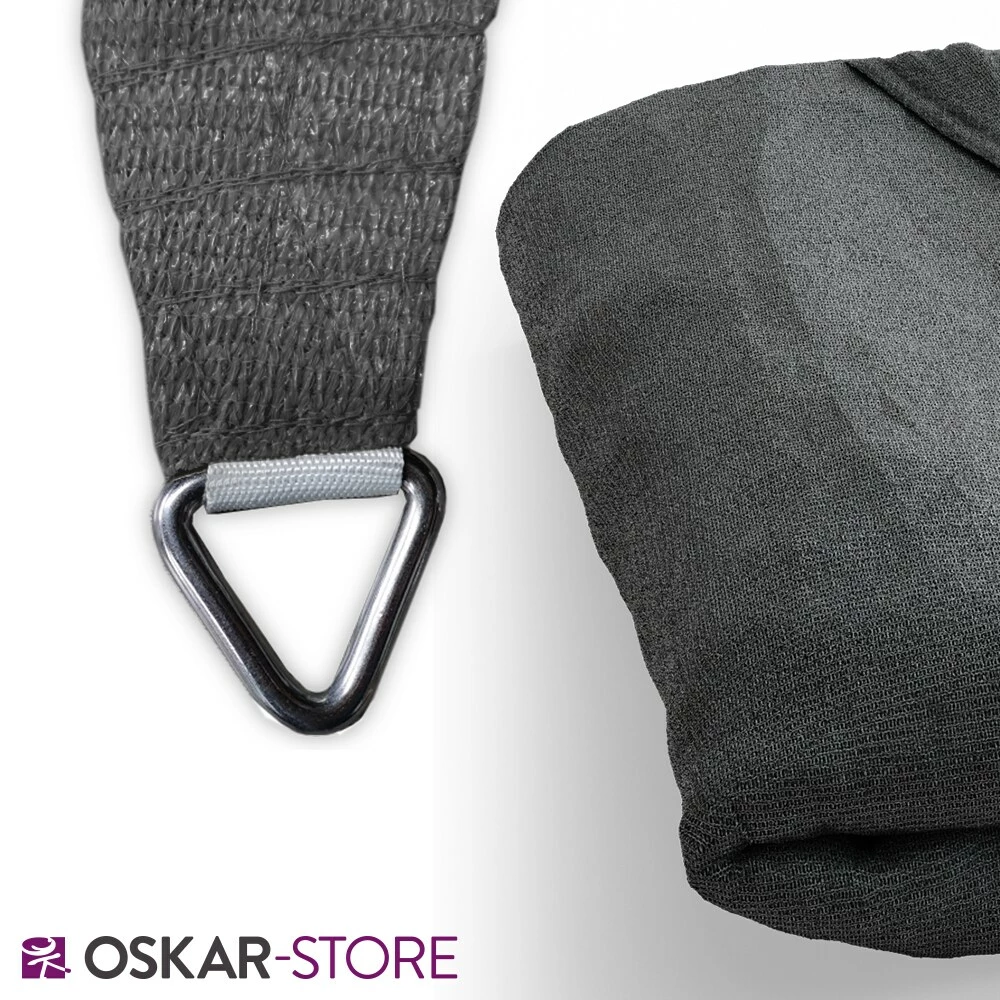 Oskar-Store OSKAR Sonnensegel Rechteck 2x4 Anthrazit Sonnenschutz Windschutz UV-Schutz HDPE – Bild 6