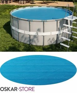 Oskar-Store Oskar Solarfolie Pool Rund 366cm Solarplane 400µ My Poolheizung Solarabdeckplane