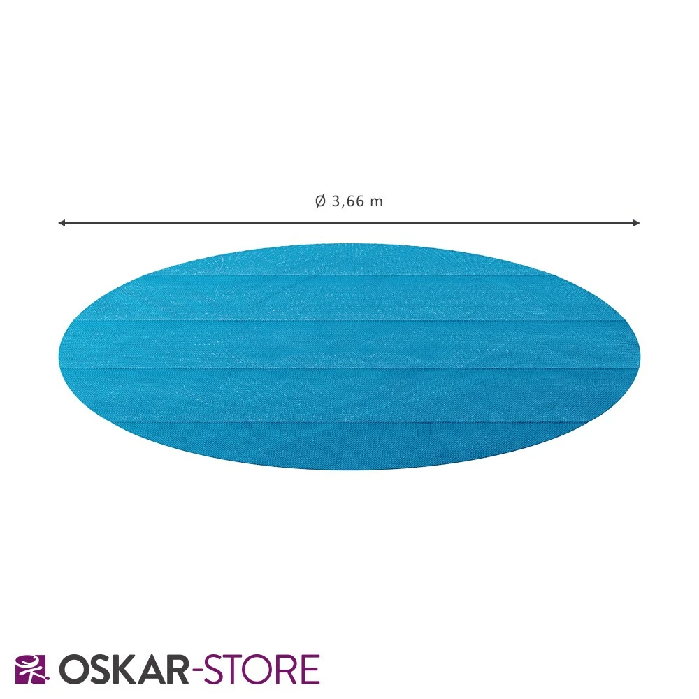 Oskar-Store Oskar Solarfolie Pool Rund 366cm Solarplane 400µ My Poolheizung Solarabdeckplane – Bild 3
