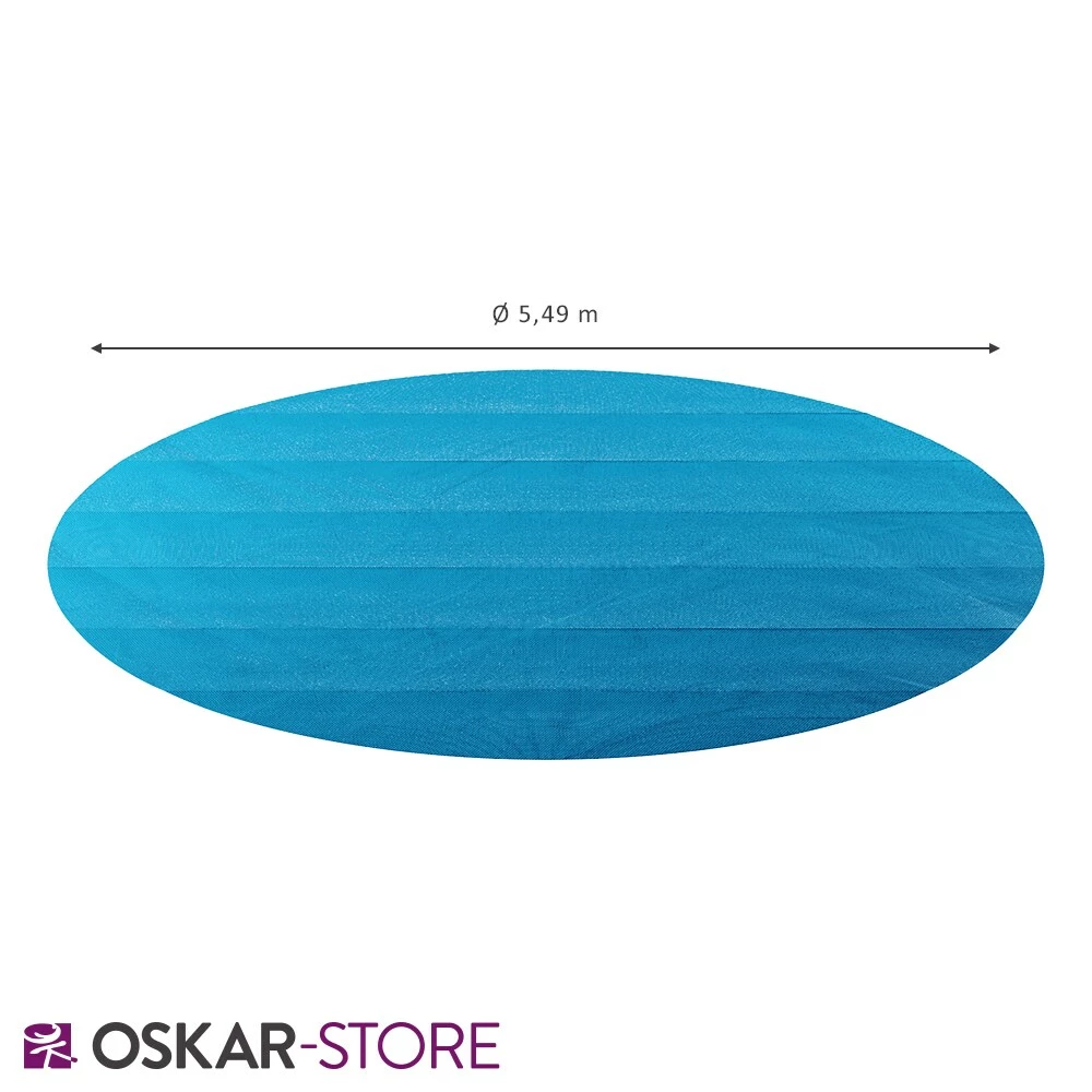 Oskar-Store Oskar Solarfolie Pool Rund 549cm Solarplane 400µ My Poolheizung Solarabdeckplane – Bild 3