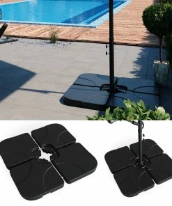 OK-Living Schirmständer Sonnenschirmständer Schirmgewicht Befüllbar Bis 130 Kg Kunststoff