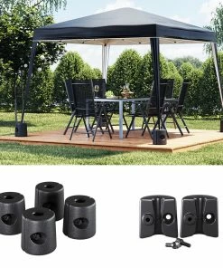 OK-Living Pavillongewicht Pavillonstandfüße Beschwerung Anthrazit Gartenzelt