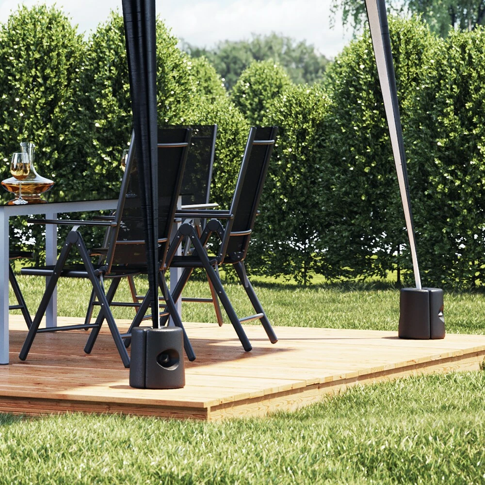 OK-Living Pavillongewicht Pavillonstandfüße Beschwerung Anthrazit Gartenzelt – Bild 5