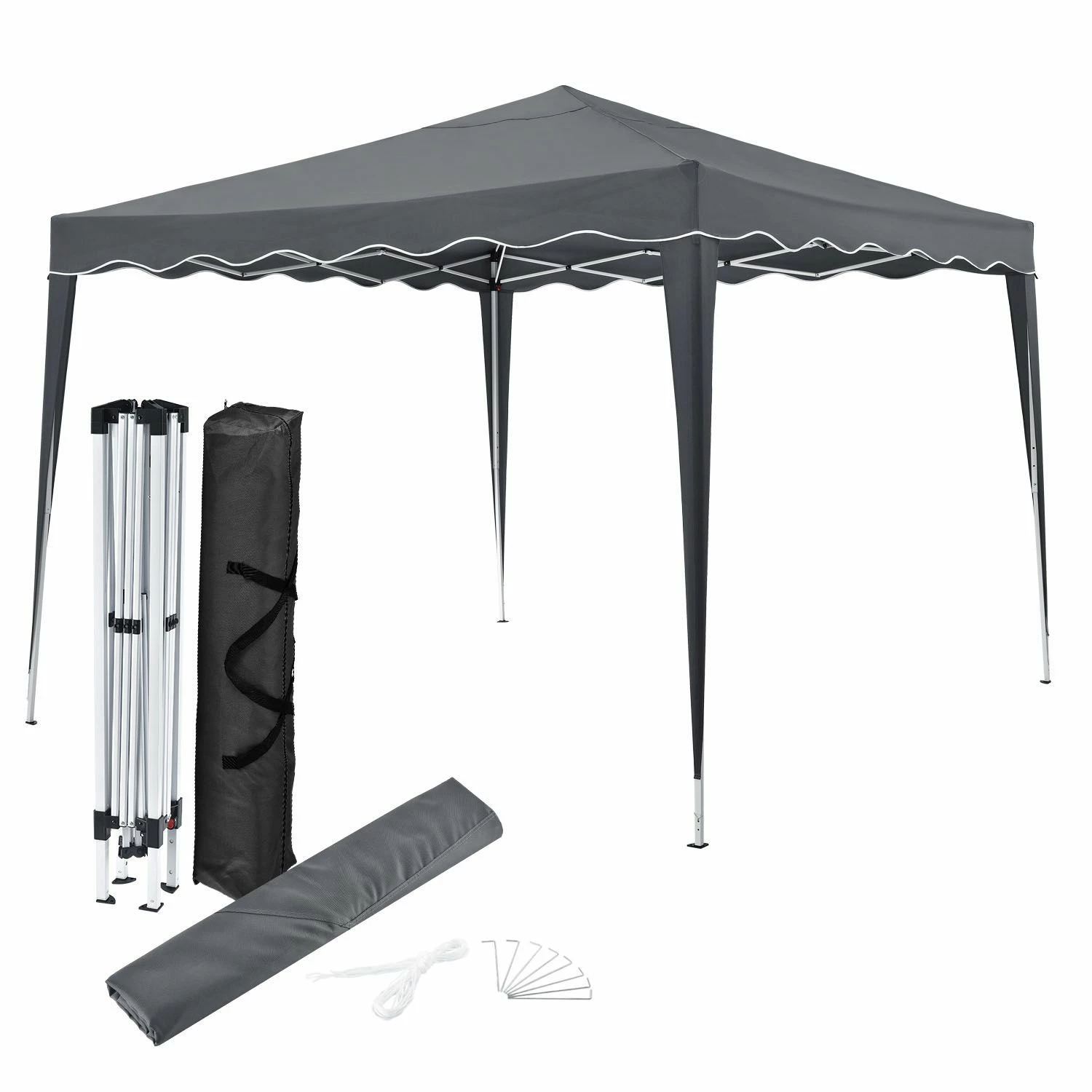 Juskys Faltpavillon Vivara 3x3 M Mit Tasche – UV50+ Sonnenschutz Pavillon Höhenverstellbar& Faltbar