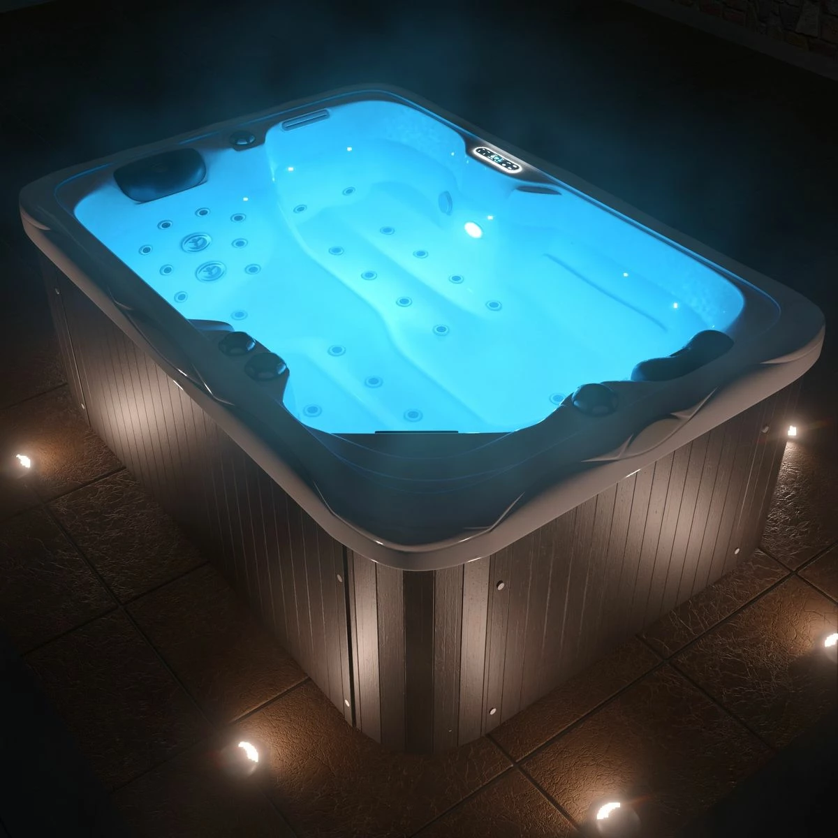 TroniTechnik Outdoor Whirlpool LEVANZO Inkl. Heizung, Hydromassage, Bluetooth Und Farblicht – Bild 2