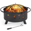 Yaheetech Feuerstelle Rund Garten Feuerstelle Kohlebecken Terrassenofen Für Heizung Outdoor Garten Terrasse Feuerschale Feuerstelle, Ø 76 X 50 Cm