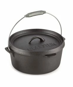 Klarstein Hotrod 45 Dutch Oven BBQ-Topf 4,5 Qt / 4 Liter Gusseisen Schwarz