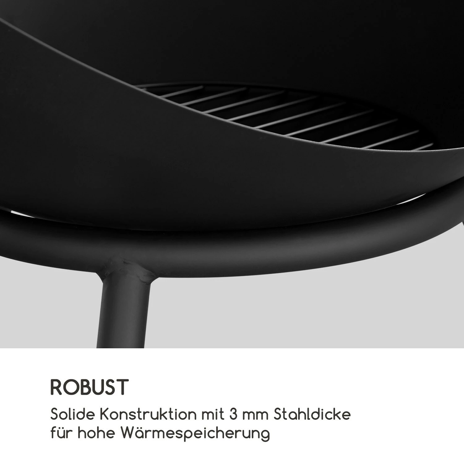 Blumfeldt Fireball Feuerschale Ø 66 Cm Kippbar 2 Mm Stahl-Feuerschale Horizontal Diagonal Nutzbar – Bild 4