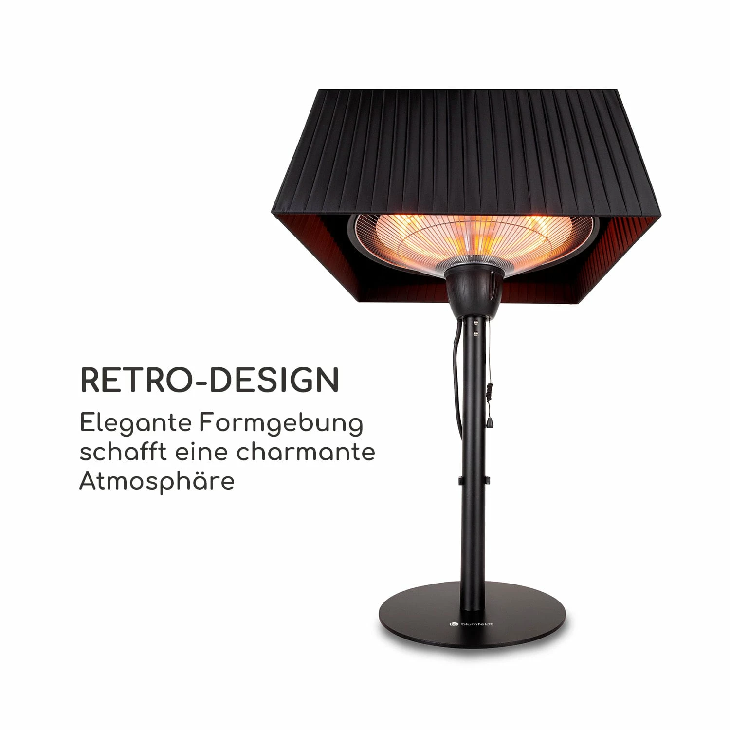 Blumfeldt Loras Style Tisch-Heizstrahler Karbon-IR-Heizelement 1500W – Bild 6
