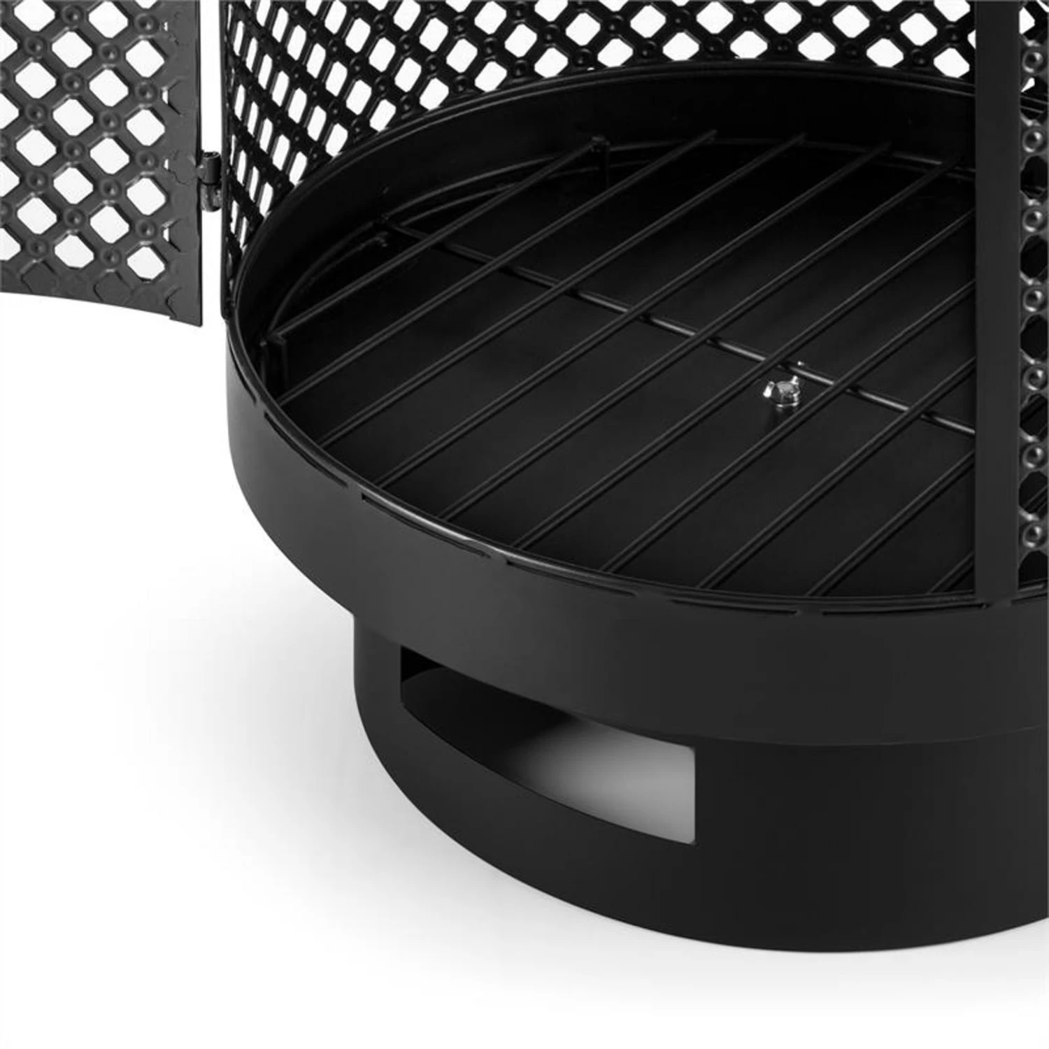 Blumfeldt Essos Gartenofen Holzofen Ø45cm Gitterwand Stahlblech Schwarz – Bild 4