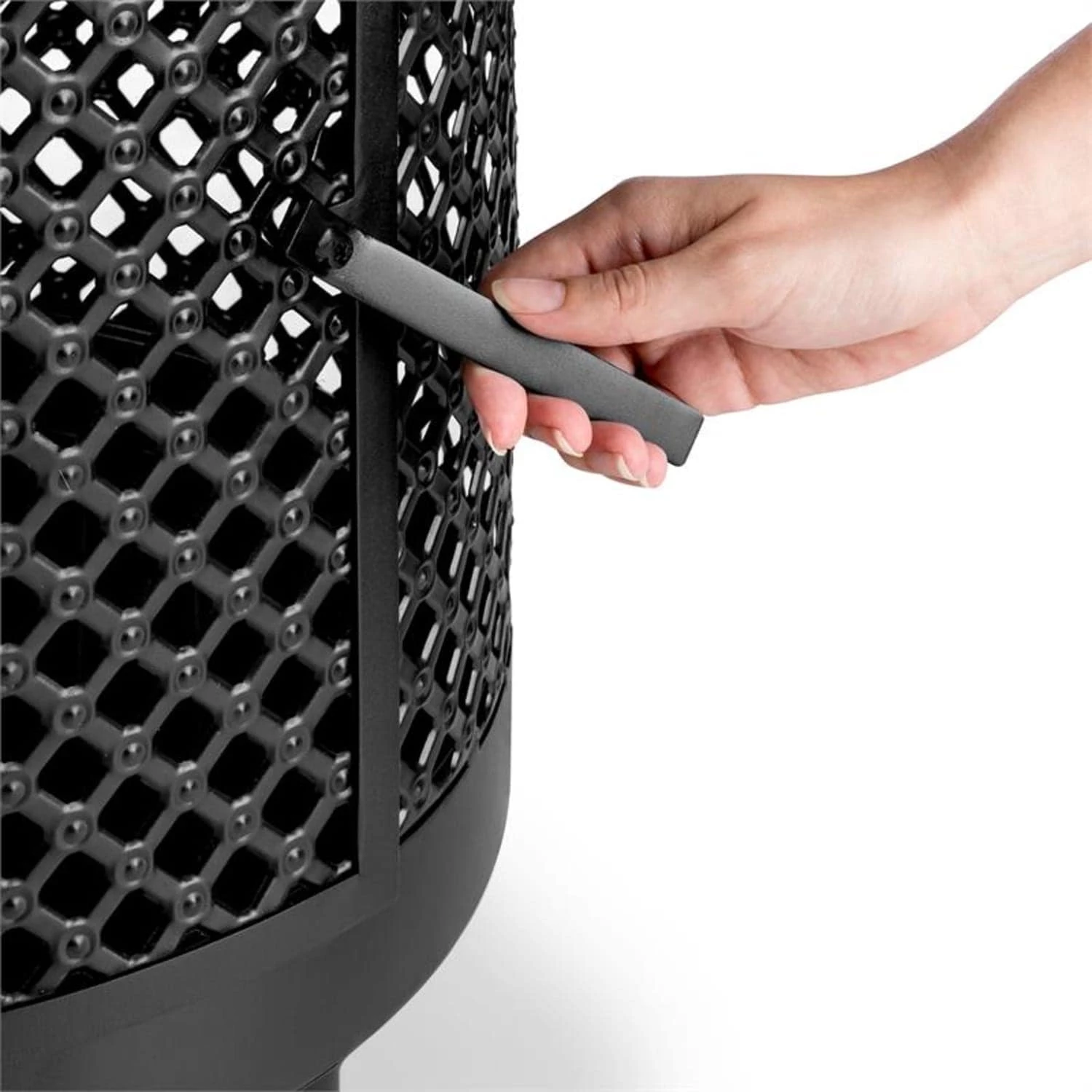 Blumfeldt Essos Gartenofen Holzofen Ø45cm Gitterwand Stahlblech Schwarz – Bild 5