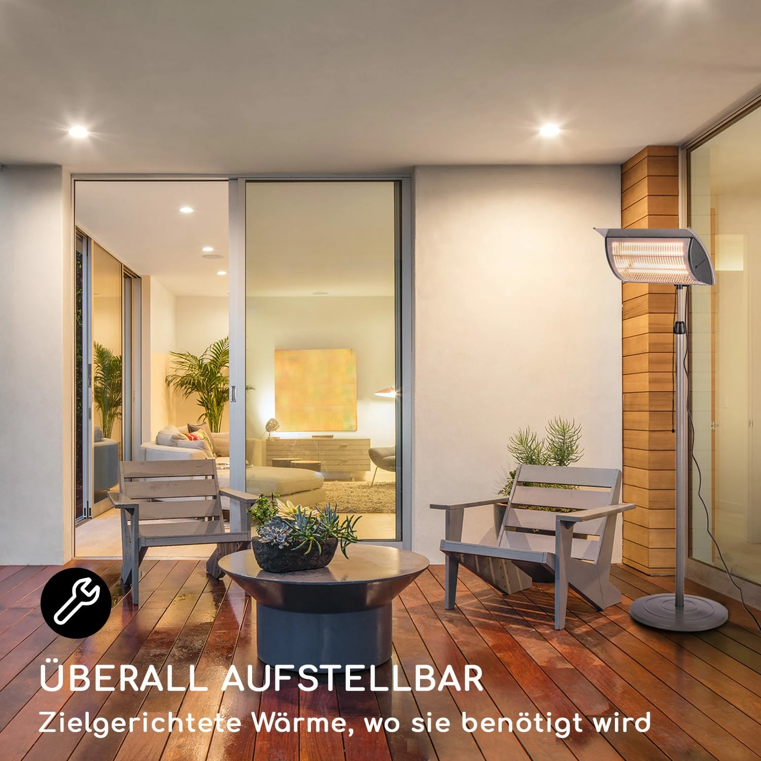 Blumfeldt Heat Guard Focus Terrassenheizstrahler IR ComfortHeat 1000/2000W – Bild 3