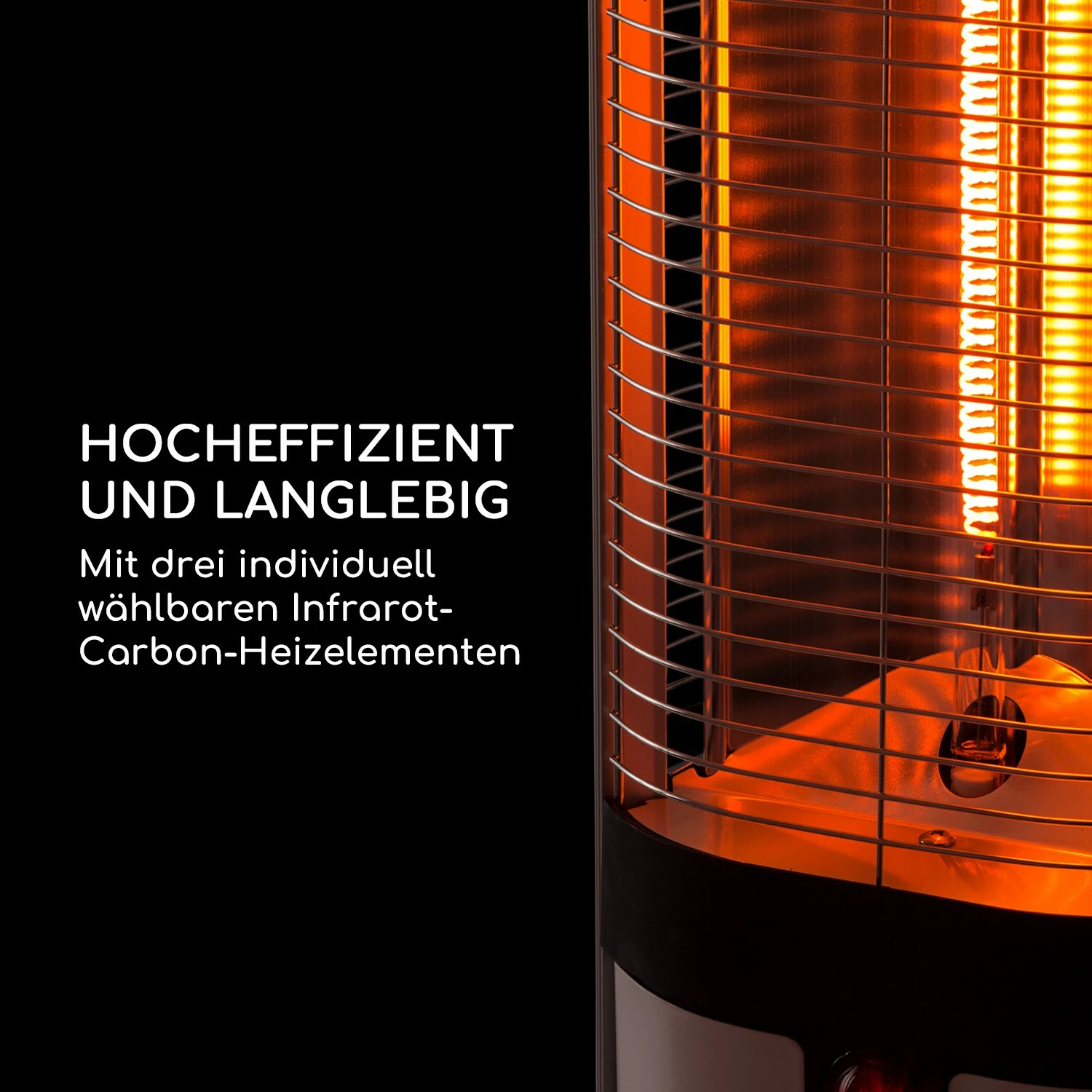 Blumfeldt Megalith Heizstrahler 2700W Carbon-Heizelemente LED-Licht – Bild 3