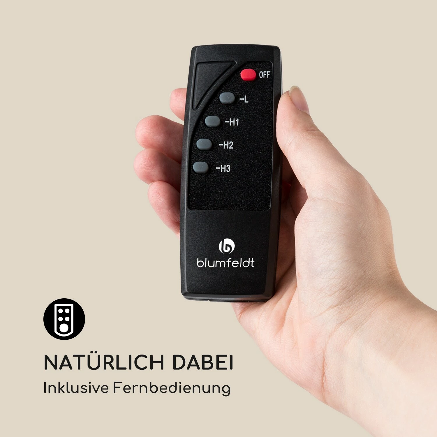 Blumfeldt Megalith Heizstrahler 2700W Carbon-Heizelemente LED-Licht – Bild 5