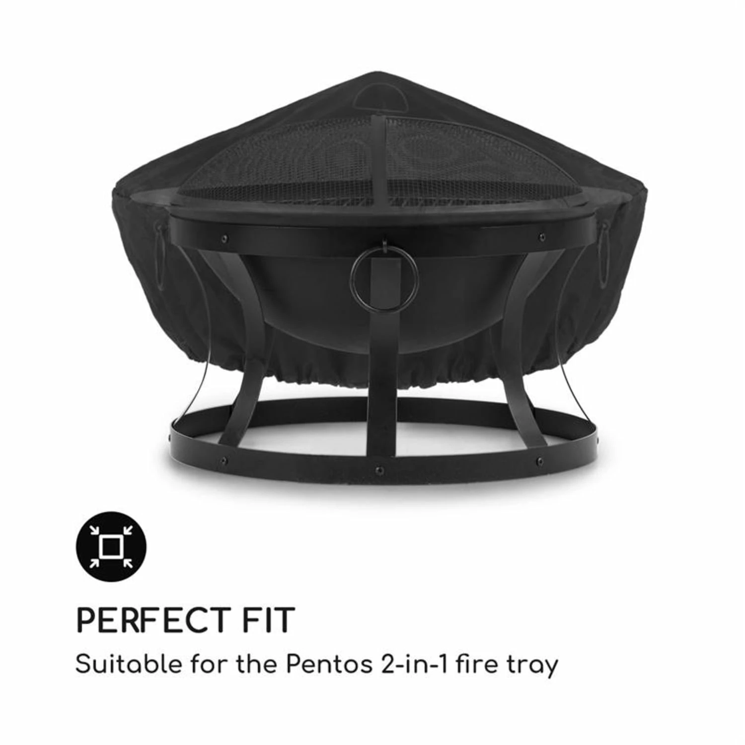 Blumfeldt Pentos Wetterschutz Nylon 600D wasserfest Schwarz – Bild 2