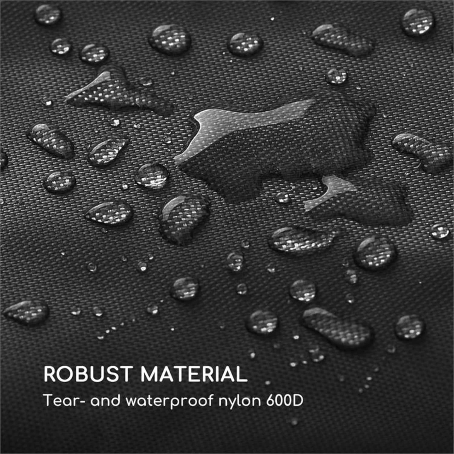 Blumfeldt Pentos Wetterschutz Nylon 600D wasserfest Schwarz – Bild 3